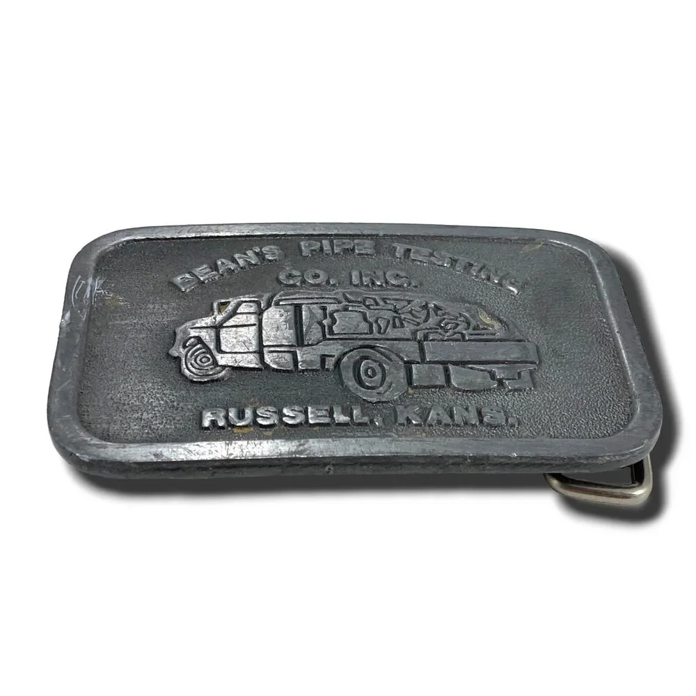 Belt Buckle Bean's Pipe Testing Co, Inc. Russell, Kansas Made By Hit‎ Line USA